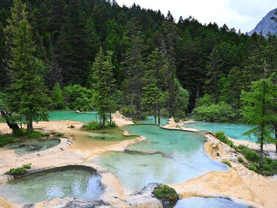 四川黄龙风景名胜区风景如画引游人-搜狐大视野-搜狐新闻