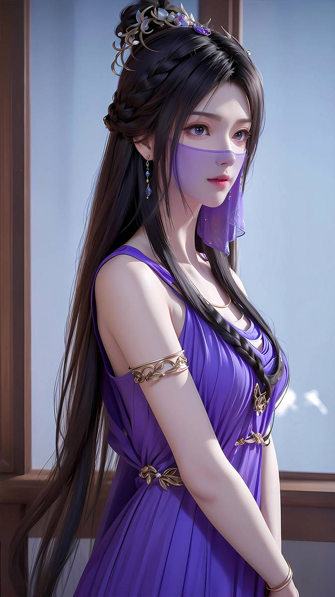 国漫女神ai超高清手机壁纸乱星海妙音门少主紫灵