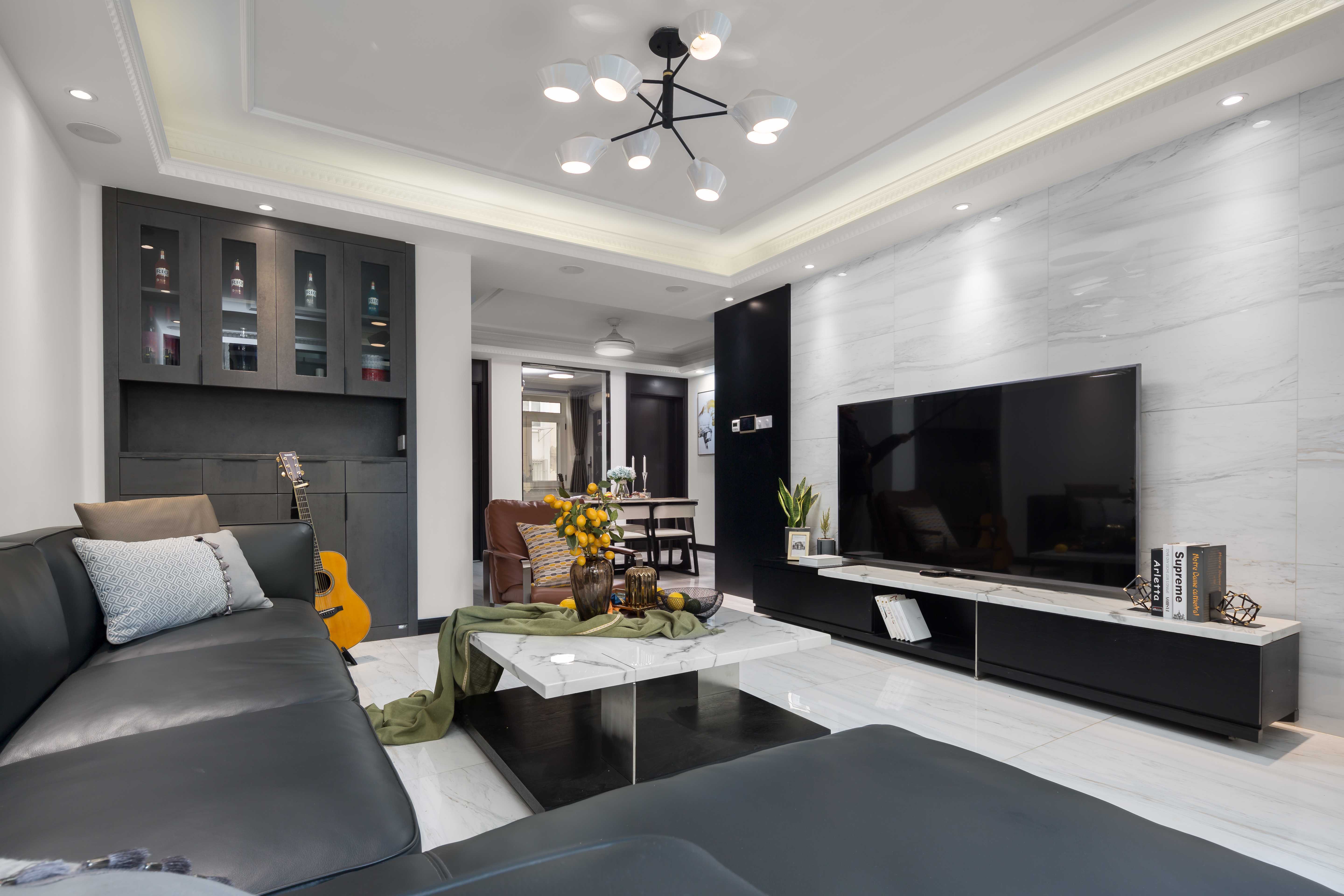 【锦华装饰装修实景案例】黑白简美风,让家变得更美好