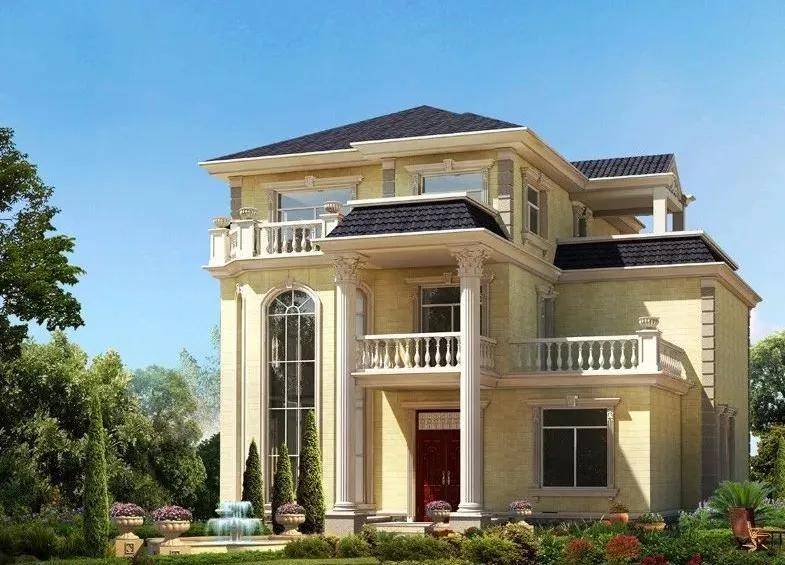 13款三层别墅空间阔绰,罗马柱 大露台,参观村民踏破门槛