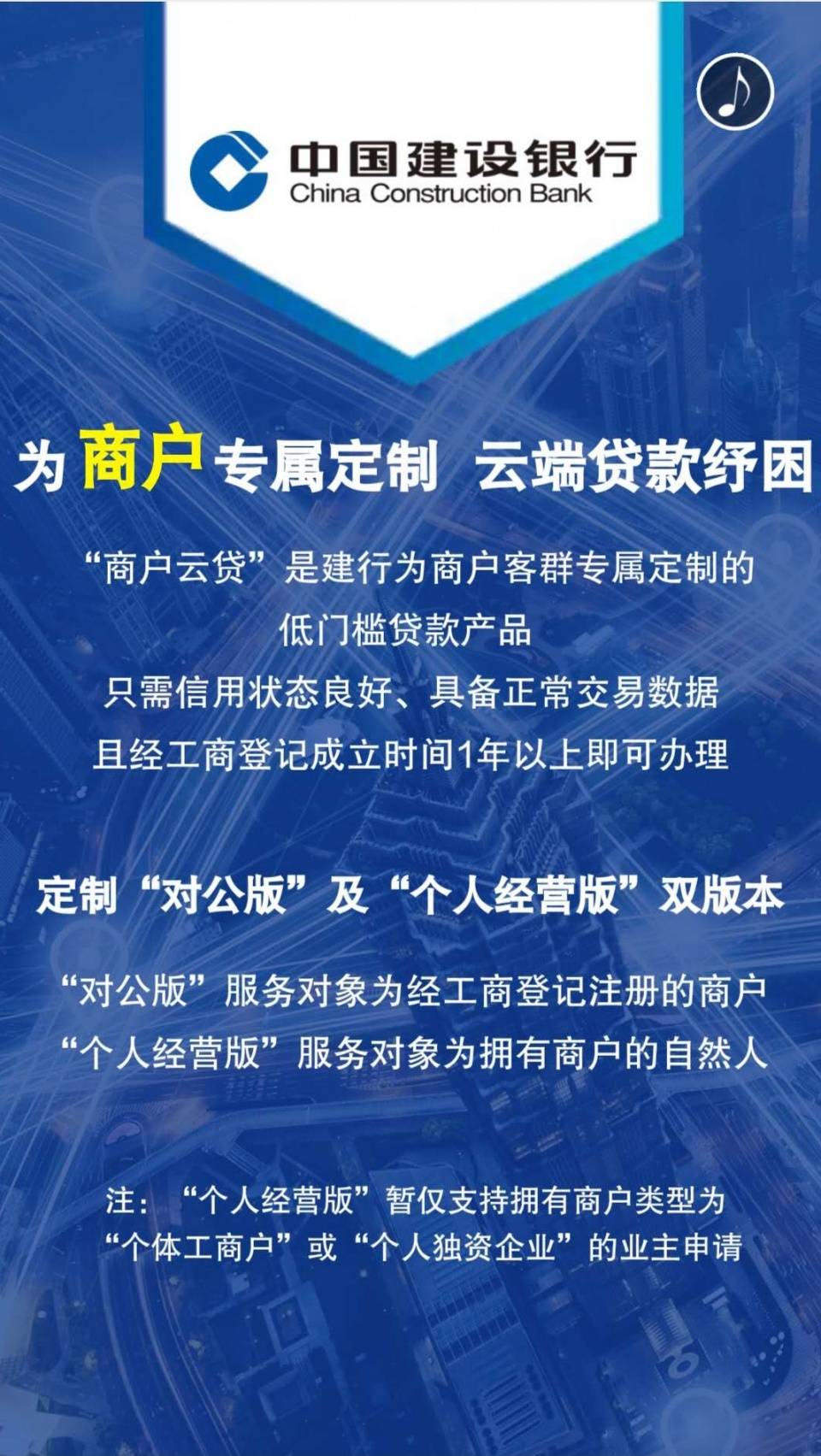 重磅上新建行普惠金融贷款助力你我畅快云贷