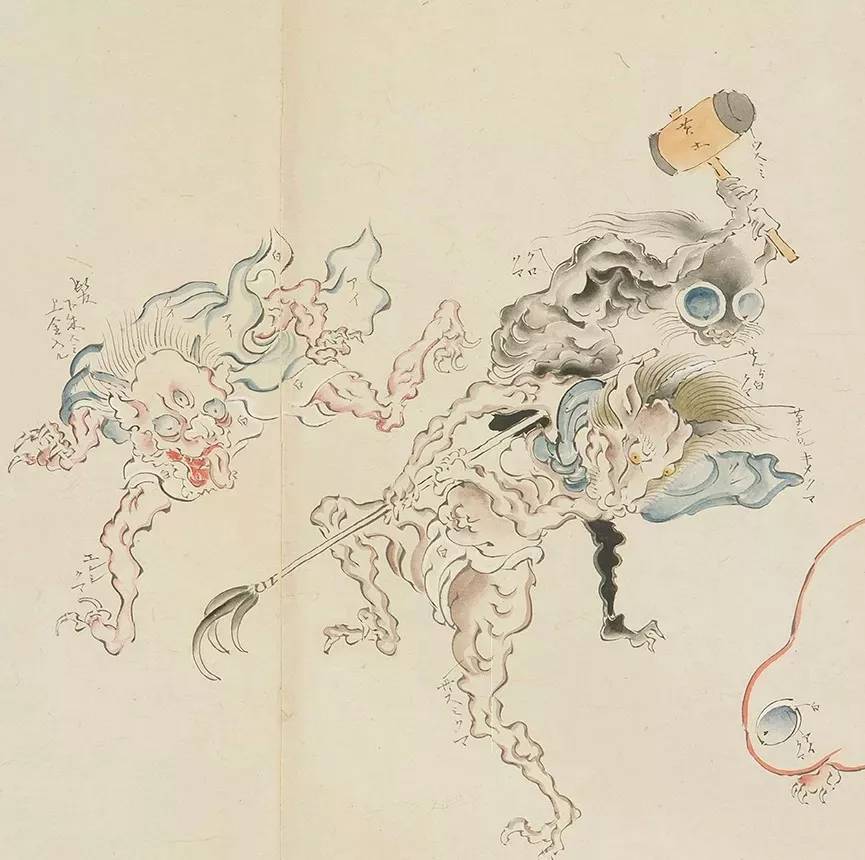 日本 鸟山石燕 百鬼夜行图卷_妖怪