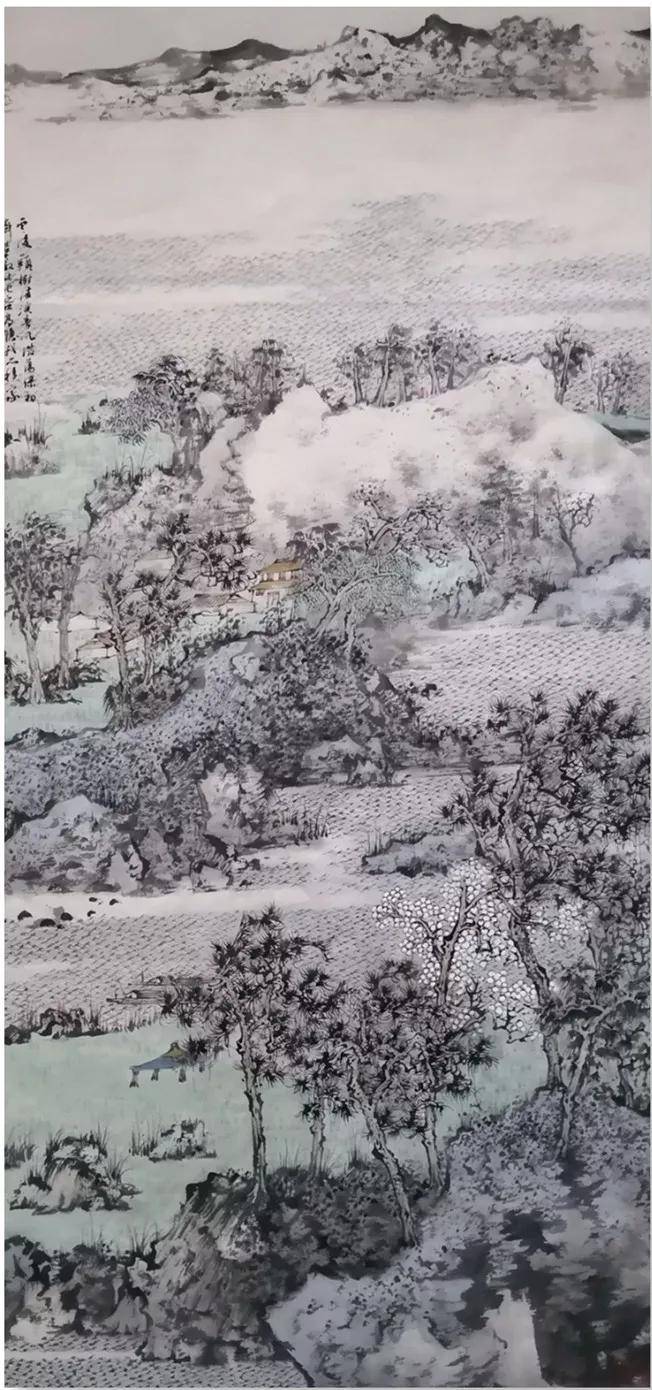 沈一波的山水画透露着一种清幽浑茫之趣,观之令人神往.