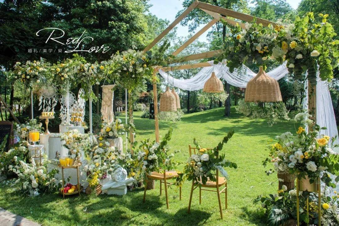 红豆树婚礼|疫情后的第一场户外森系婚礼,盘点拥抱大自然的正确姿势!