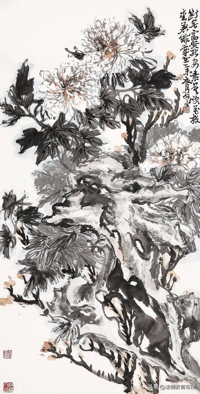 《牡丹》/ 苏宇光 《莫笑花枝爱着绯》/ 孙飞