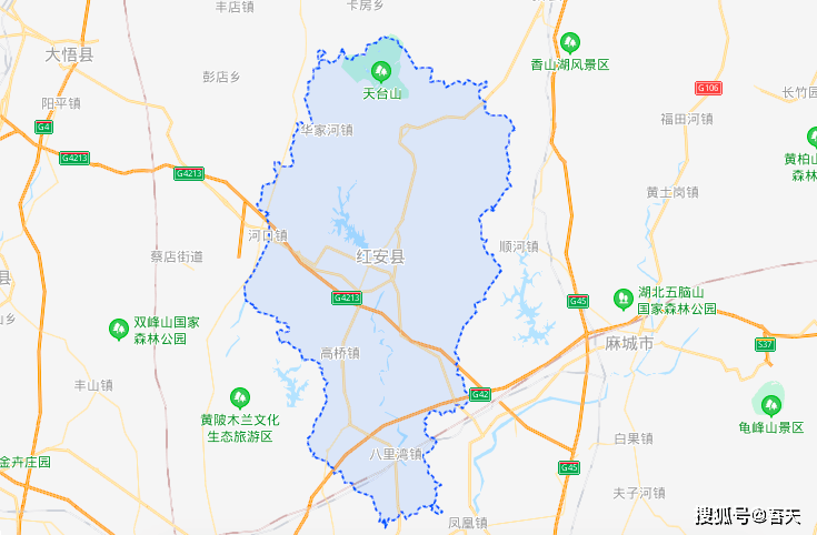 湖北的这三个将军县都位于鄂东北,其中有一个一定要抽时间去一次