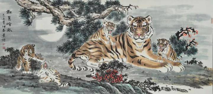 从看虎,画虎到表现心灵之虎是一个升华的过程,最终