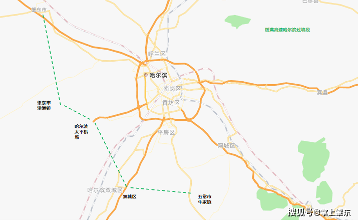 哈肇高速公路地图图片