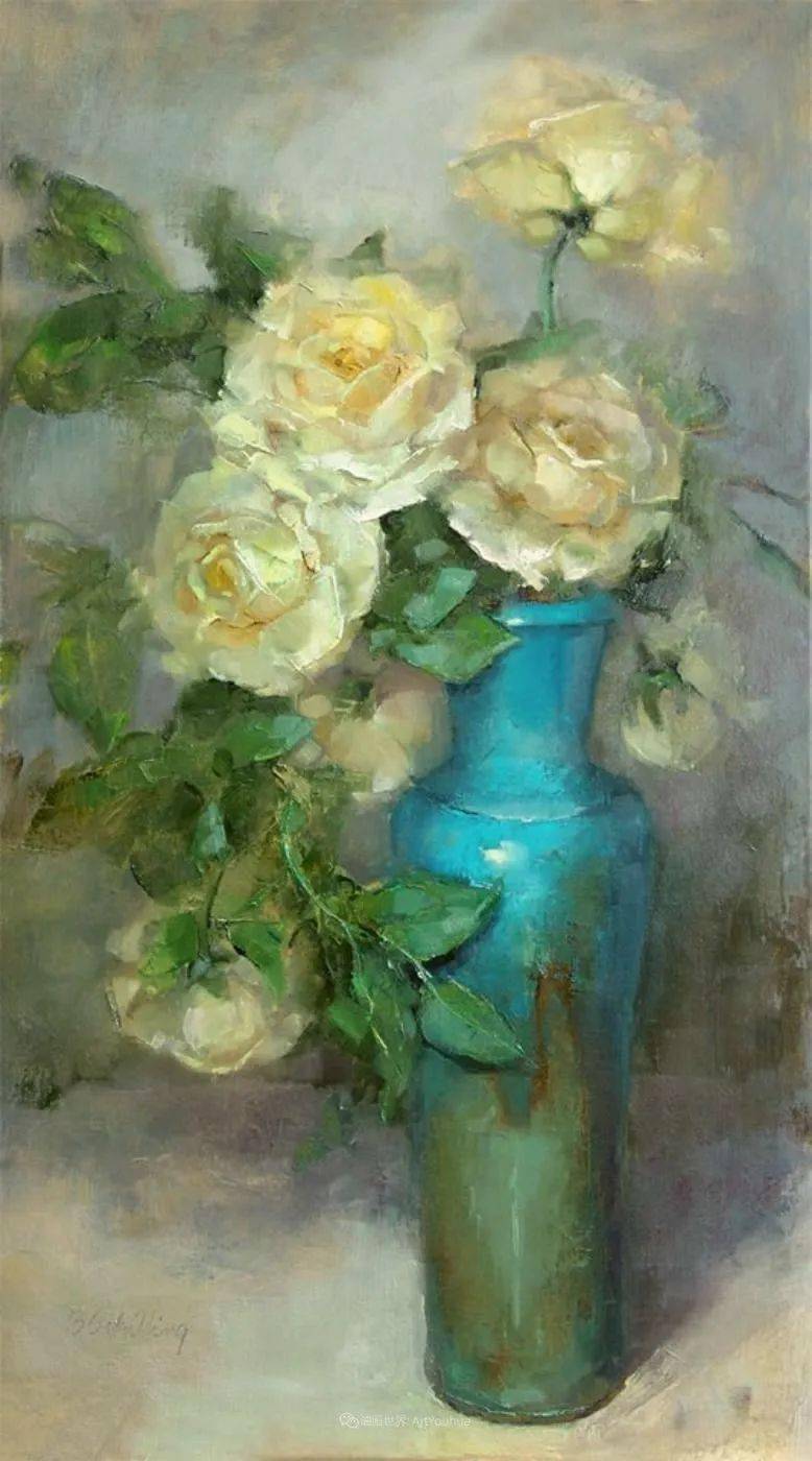 美国女画家芭芭拉·席林花卉油画作品赏析