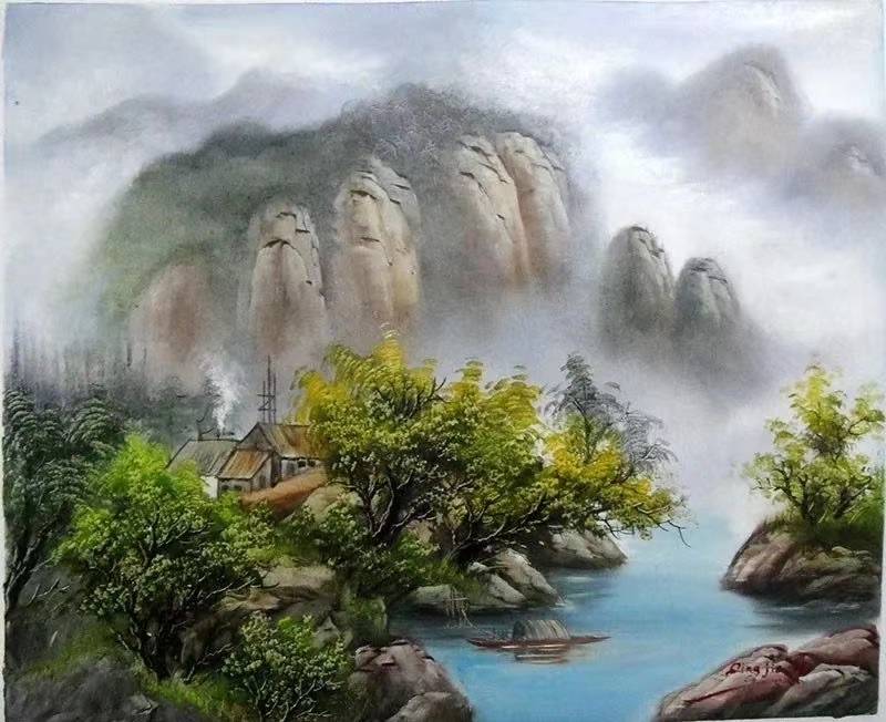 梁伟平,颜良欣,黄清杰,陈英雄,纪伟作品交流_油画