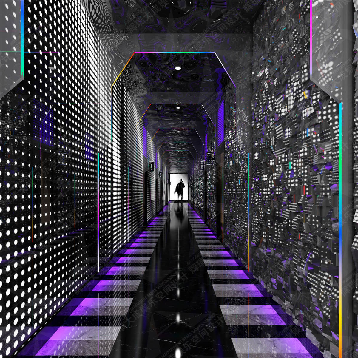 ktv设计|辉瑞大成|ktv过道设计效果图