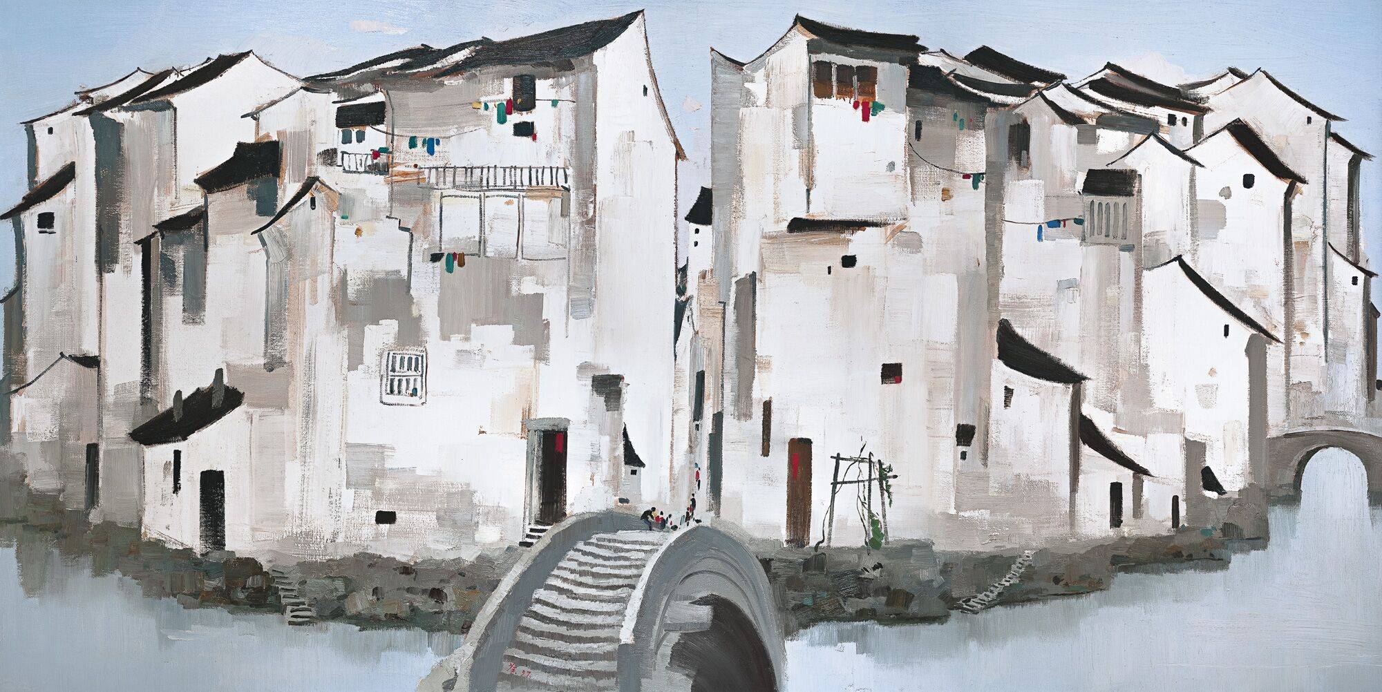 吴冠中作品拍卖价格与市场行情,鉴定真伪风格特征,吴冠中画作值多少钱