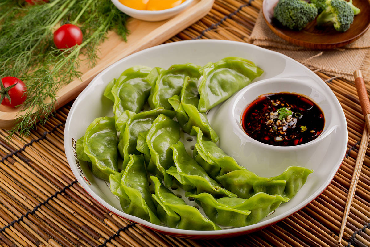 中国传统美食之锅贴水饺摄影照片欣赏