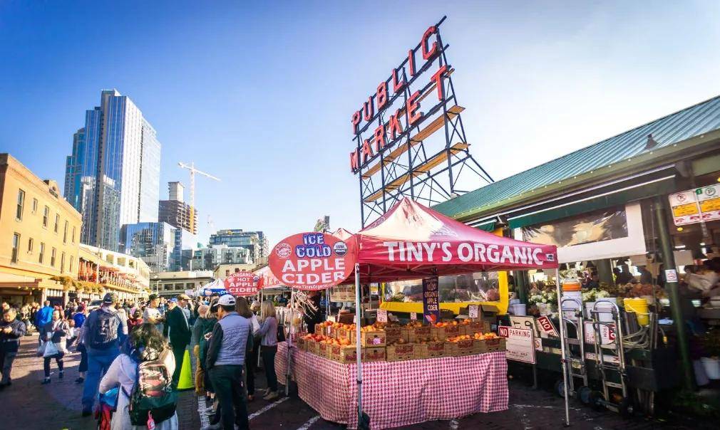 6美国 西雅图·派克市场 世界上第一家星巴克