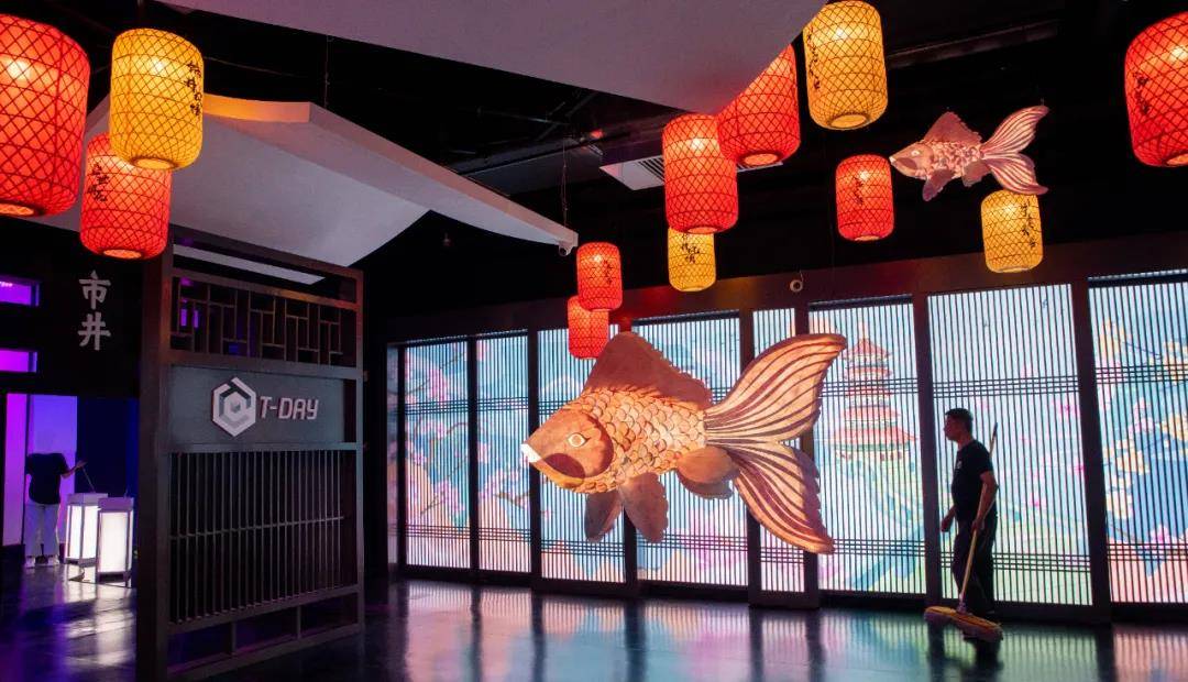 以唐风设计的t-day展厅 张恺鑫 摄