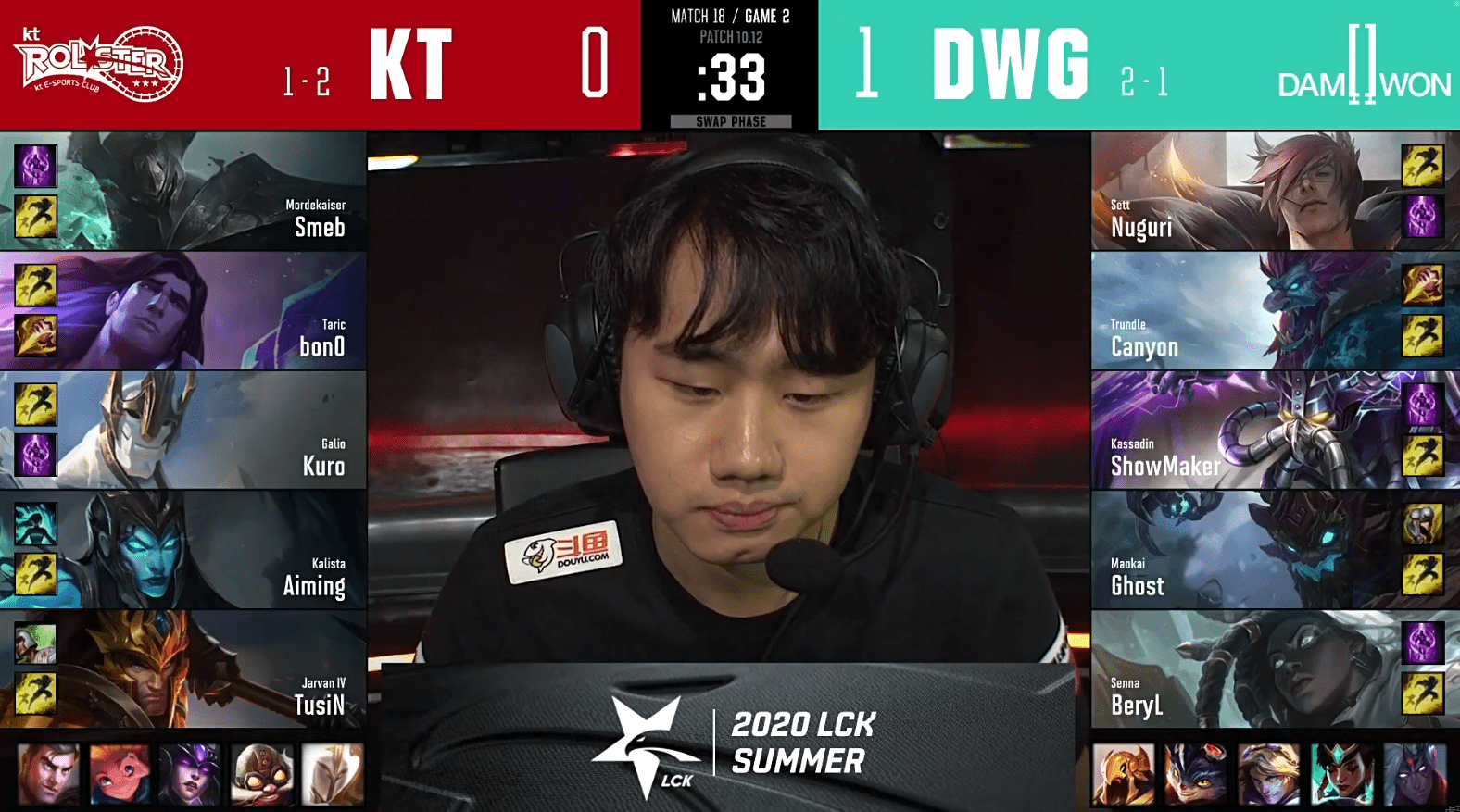 原创lolkt针对牛宝却成就showmaker五杀卡萨丁碾压获胜