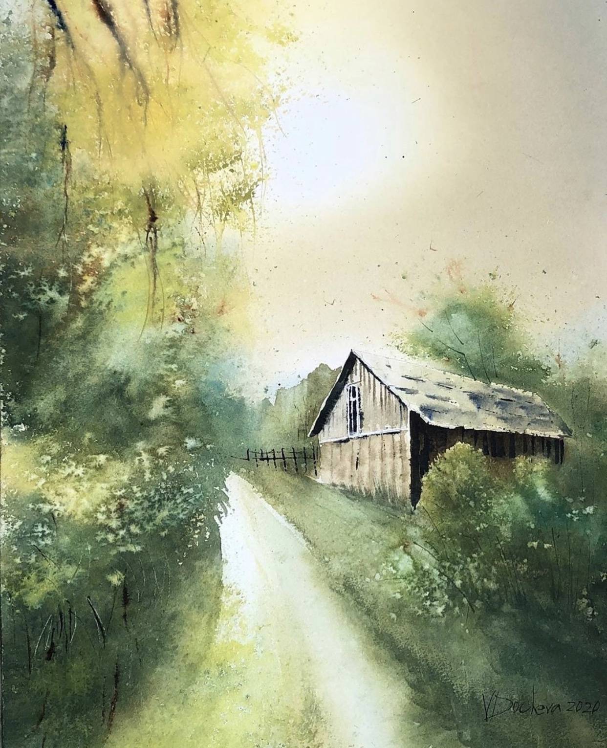 超美的水彩风景画,简直就是人间仙境