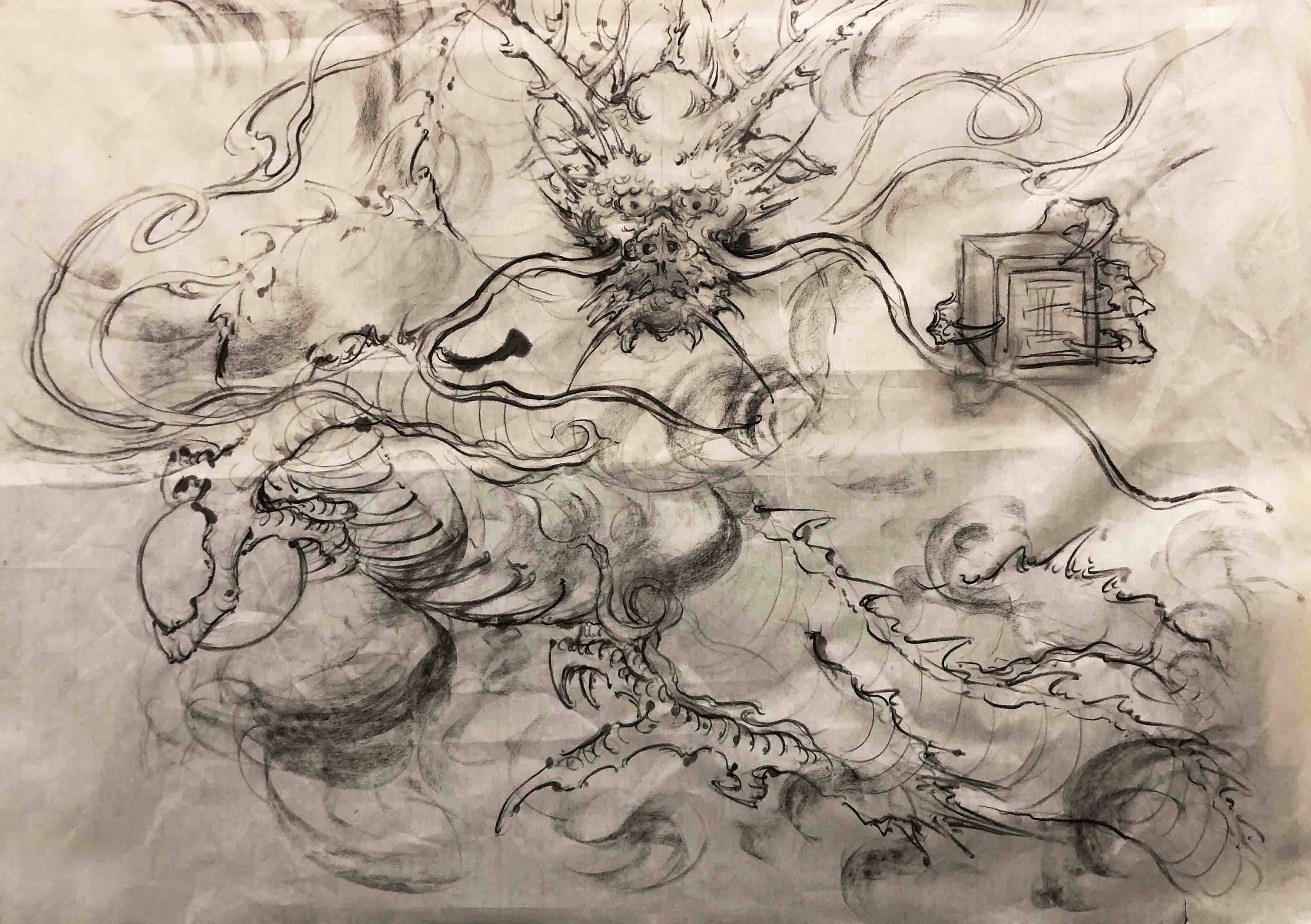 国画龙之《正龙图》台湾同胞的定制