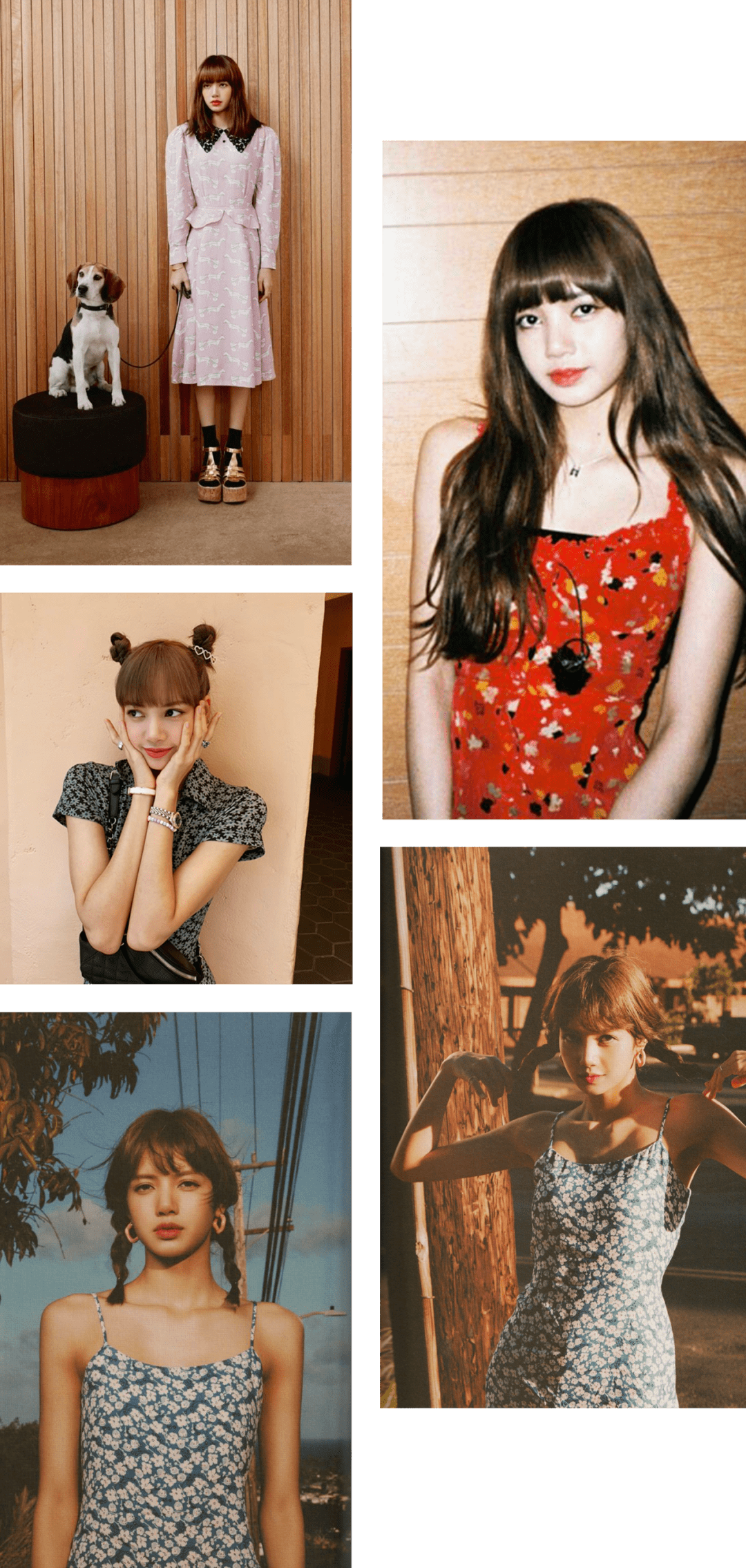 lisa也是碎花裙大户,酷女孩的打开方式更有潮流感.