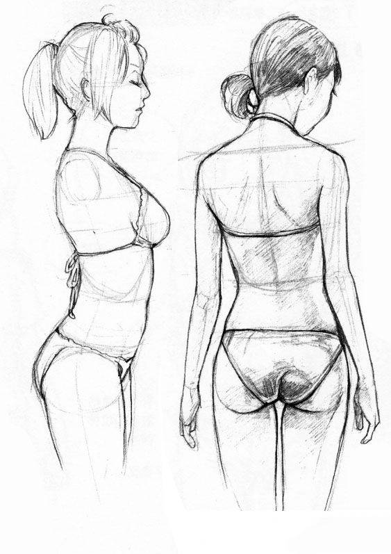 怎么画好动漫美少女泳装_泳衣