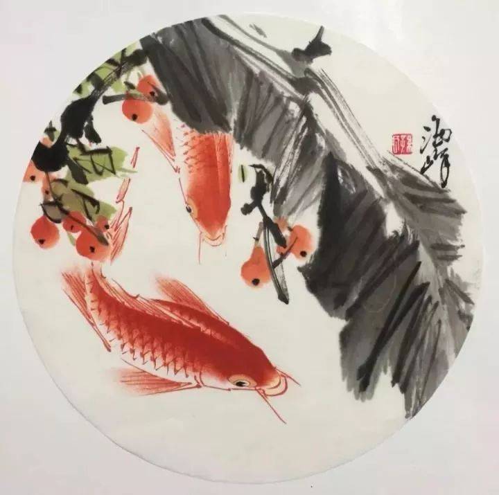 鲤鱼国画欣赏