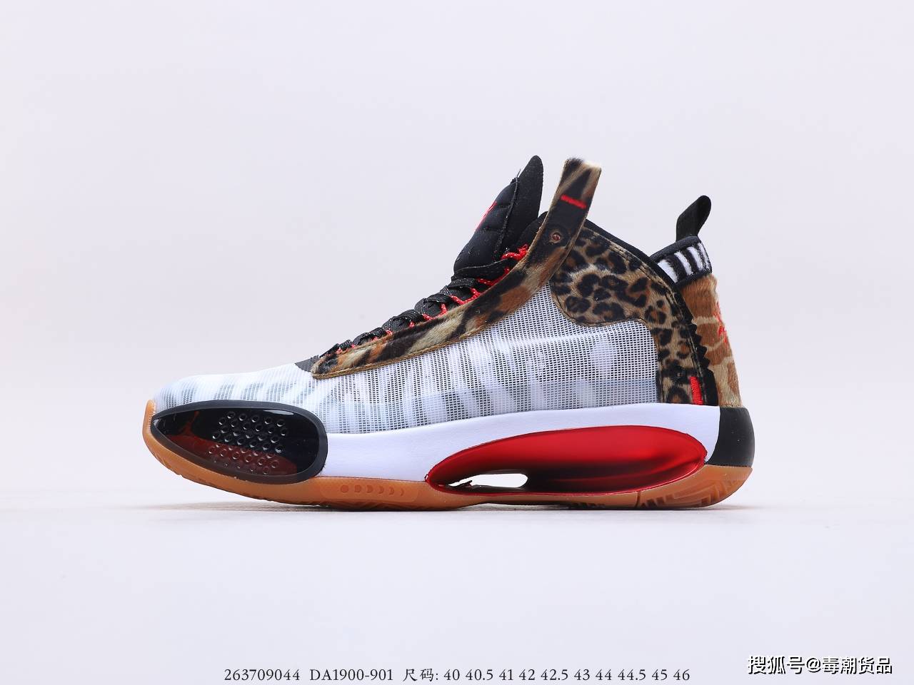 乔丹aj34联名款【豹纹红】开箱!