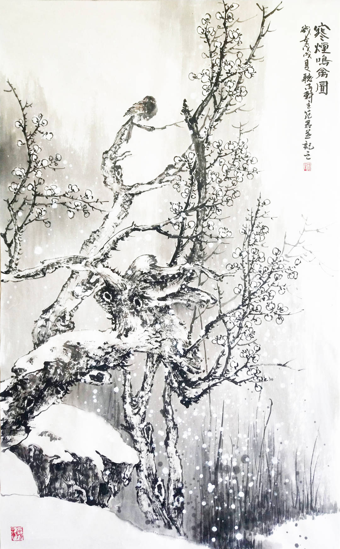 中华风骨华夏之星百梅图中国画网络大展作品选拷贝