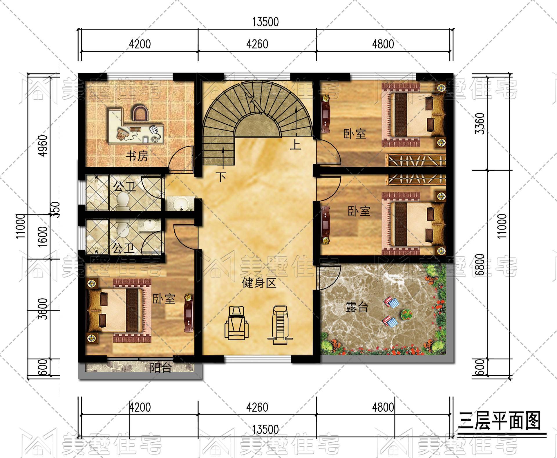 江西抚州建的三层别墅,13×12米,真正值得建的好房子