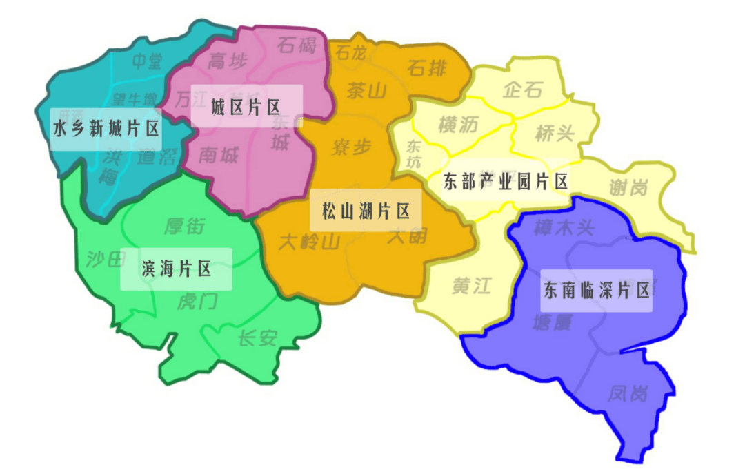 东莞市行政区划地图图片