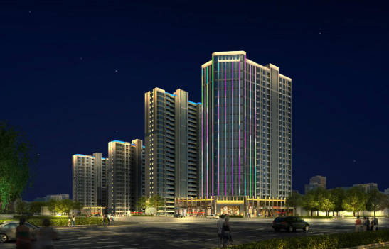 九江中基学府此次亮化工程由江西鸿普科技有限公司参与设计与施工