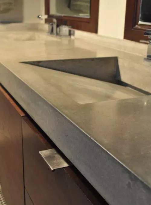 水泥浇筑洗手池槽内倾斜30顺手做坡面婆婆拍手说这个好