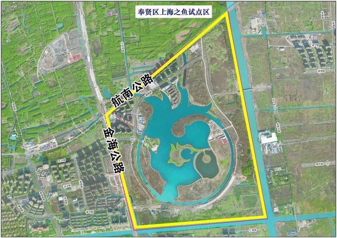 上海之鱼地理图(航南公路和金海路交叉路口)