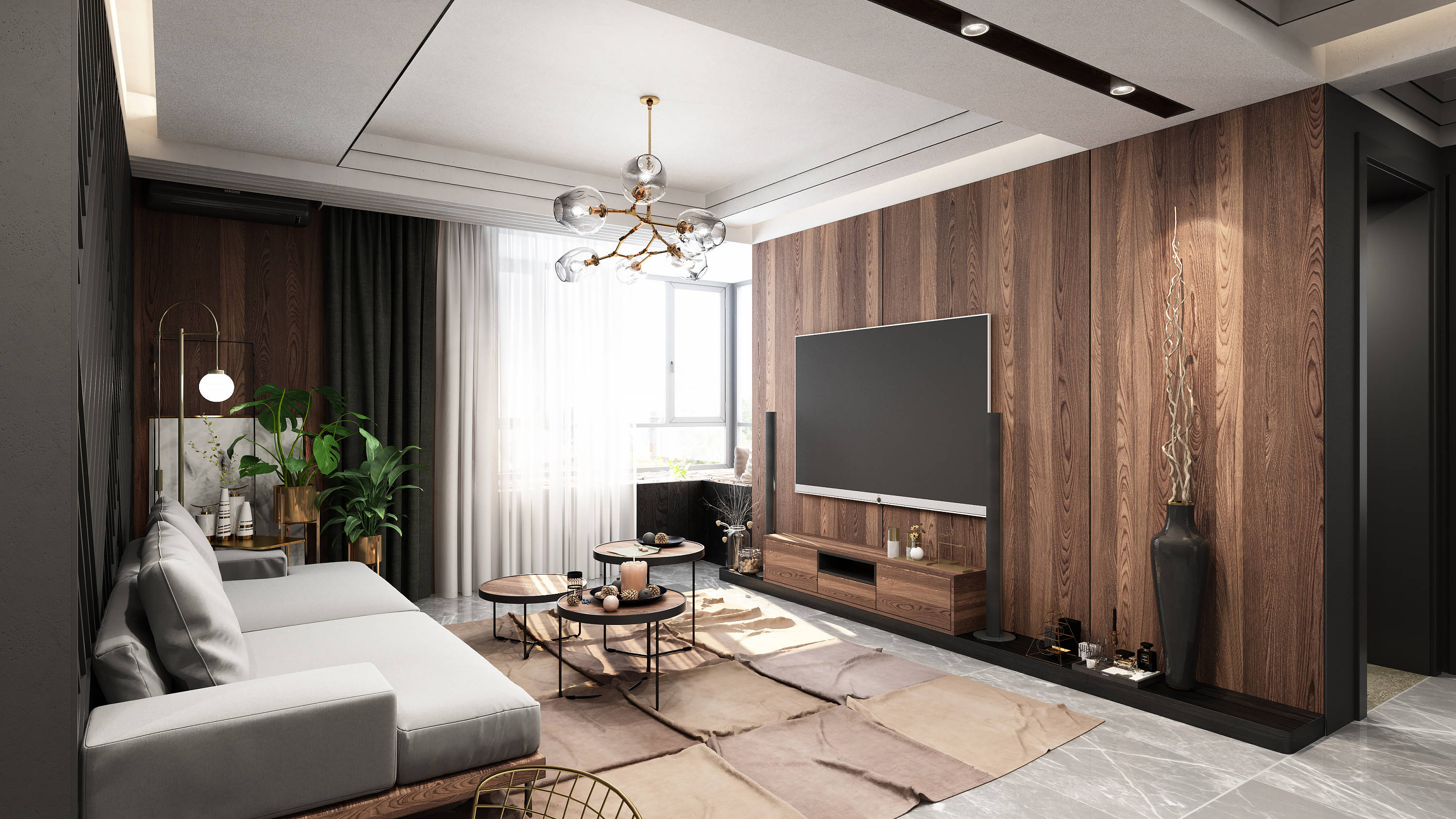 小户型这样来装轻奢风