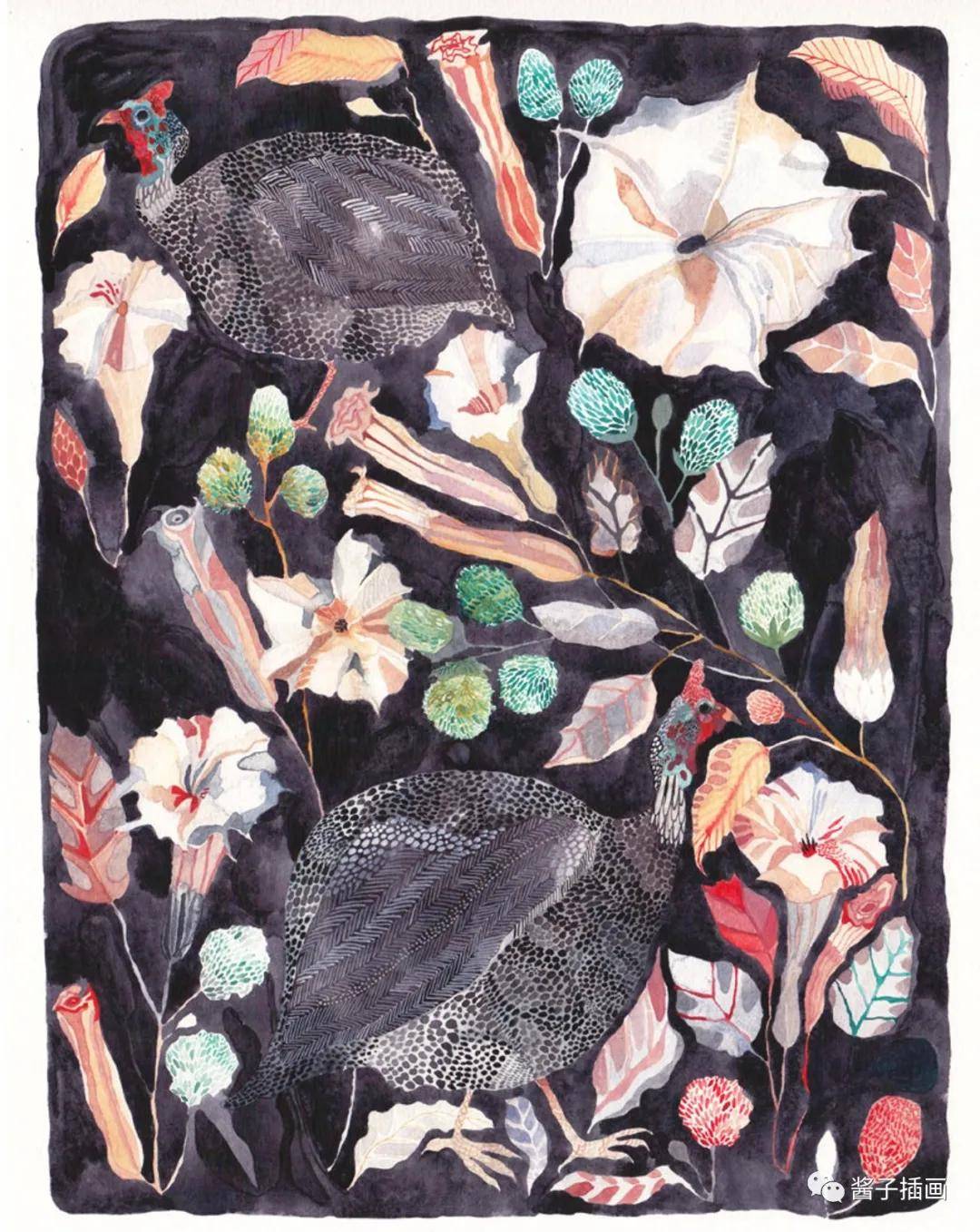 【插画】michelle morin:精美繁复的自然元素图案设计