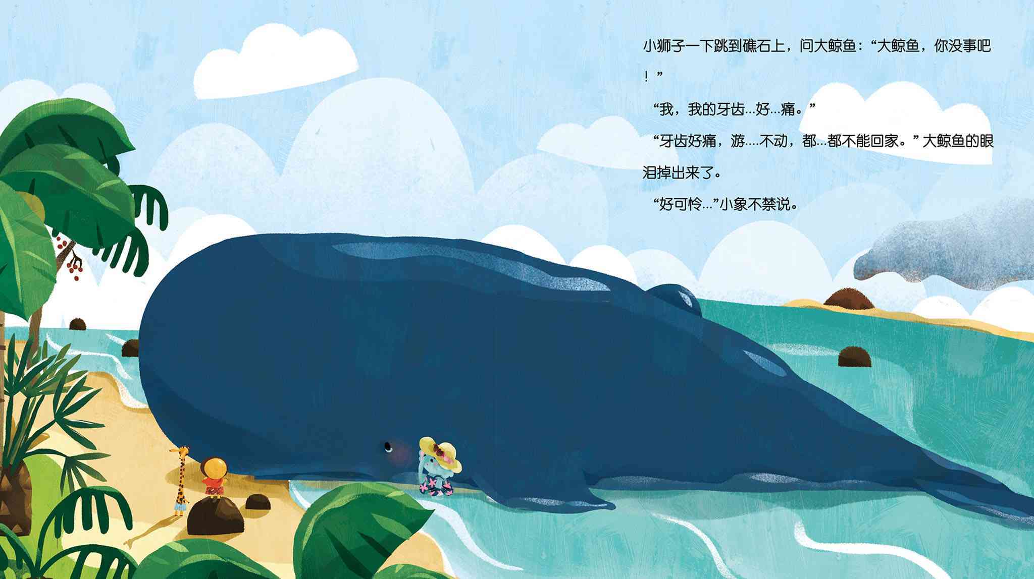 儿童绘本故事推荐《大鲸鱼刷牙》