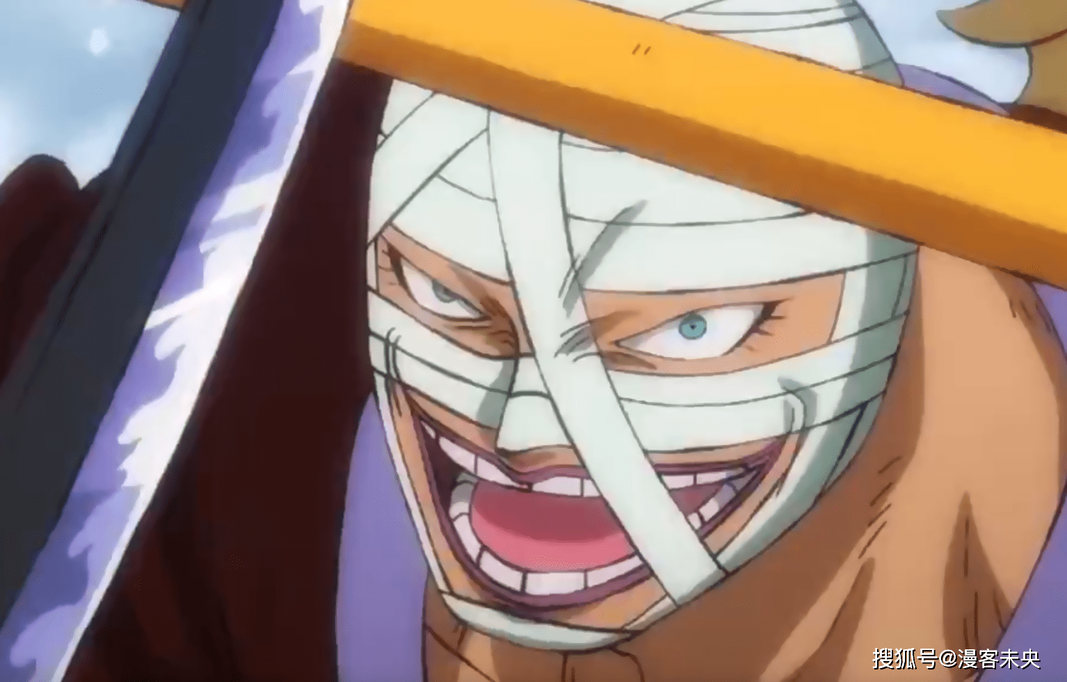 原创海贼王934:索隆故意被基拉砍中,以身夺刀组三刀流,饿晕后被小紫