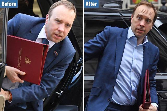 身材匀称的卫生部长马修·汉考克