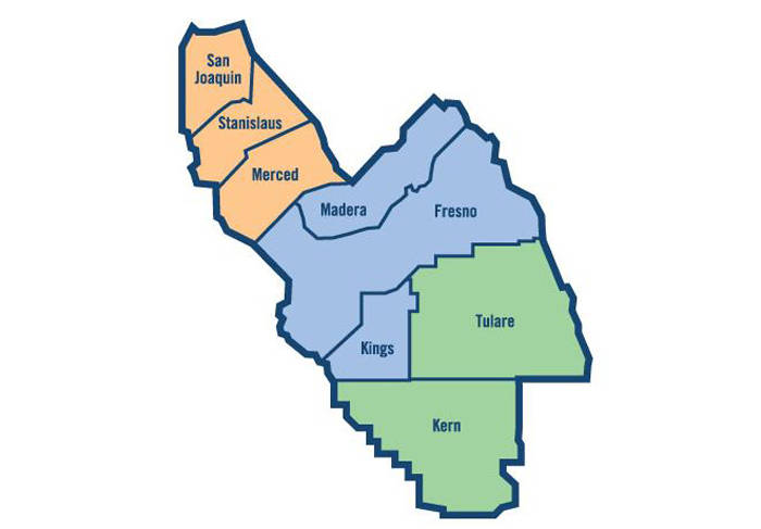 中央山谷(central valley)示意图(网络图片)