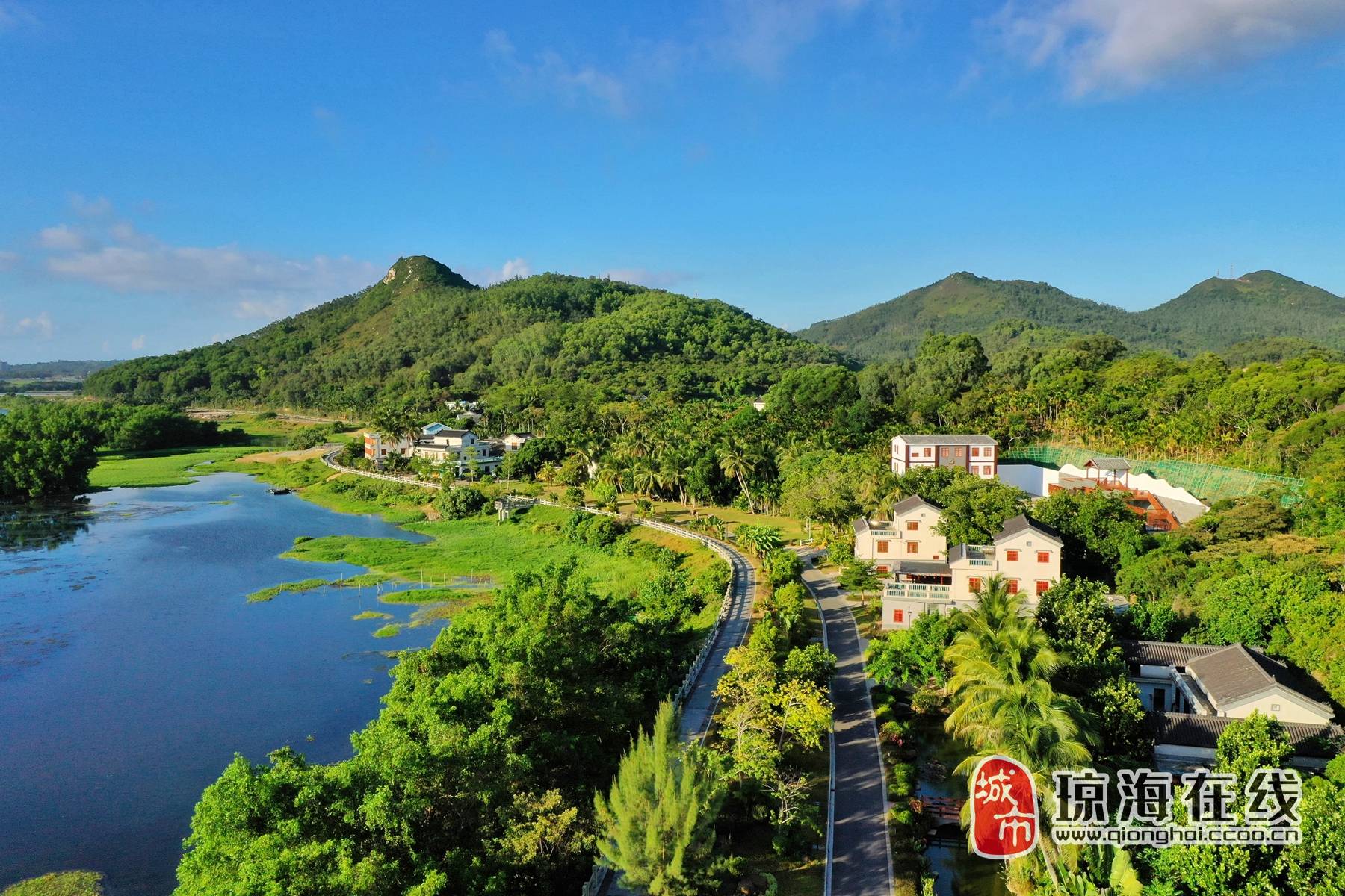 图说琼海:航拍博鳌沙美村