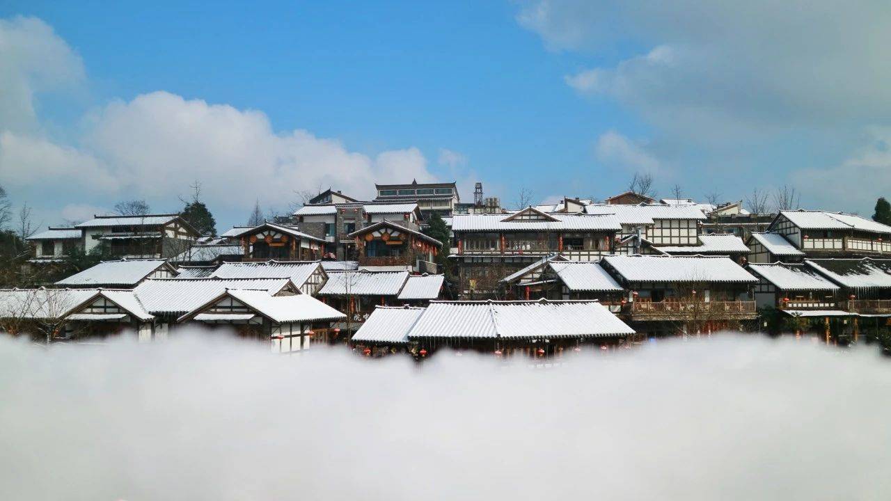 西昌七里坝雪景图片