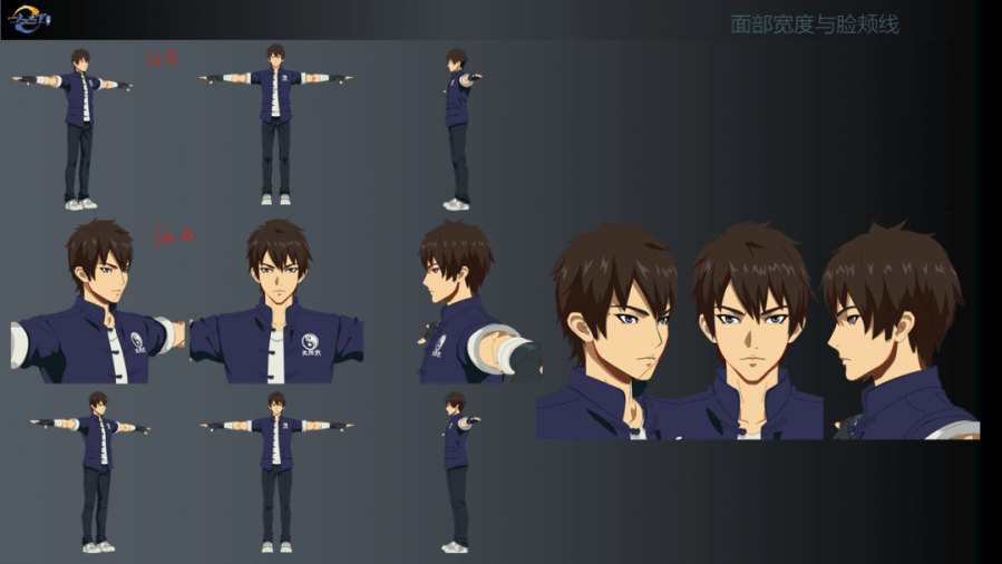 动画片不能提供给我们像三视图一样精准的设计形象稿用来还原每个角度