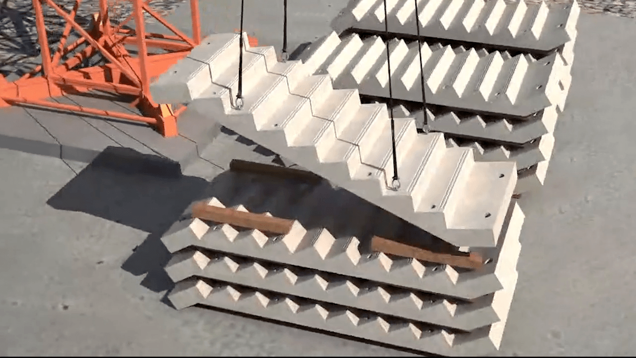 装配式建筑bim模拟楼梯吊装