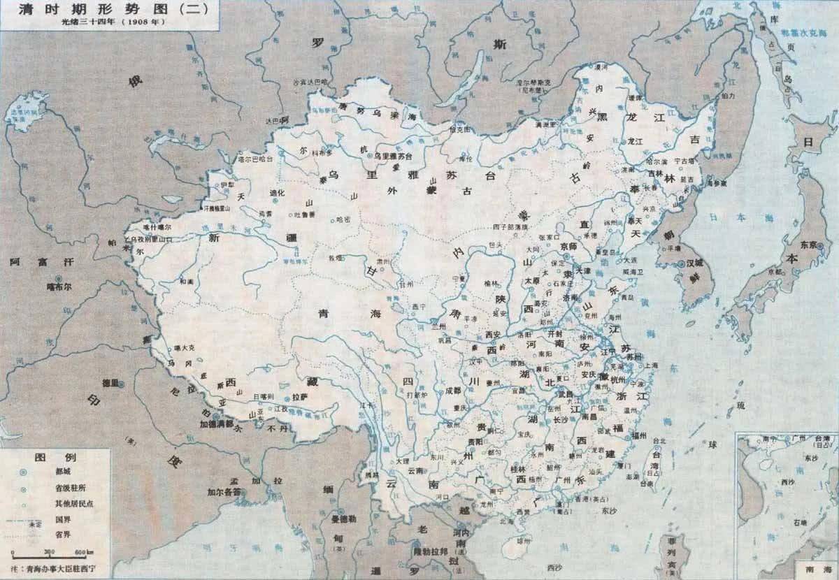 清朝中国面积图片