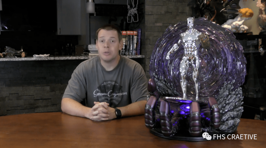 私定 银滑 银影侠 银色滑翔者 雕像 graven labs silver surfer