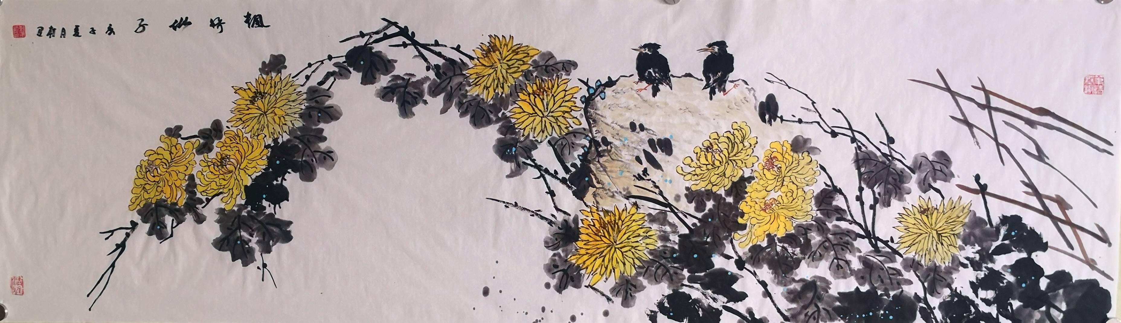 彭甫召老师国画山水花鸟画作品赏析