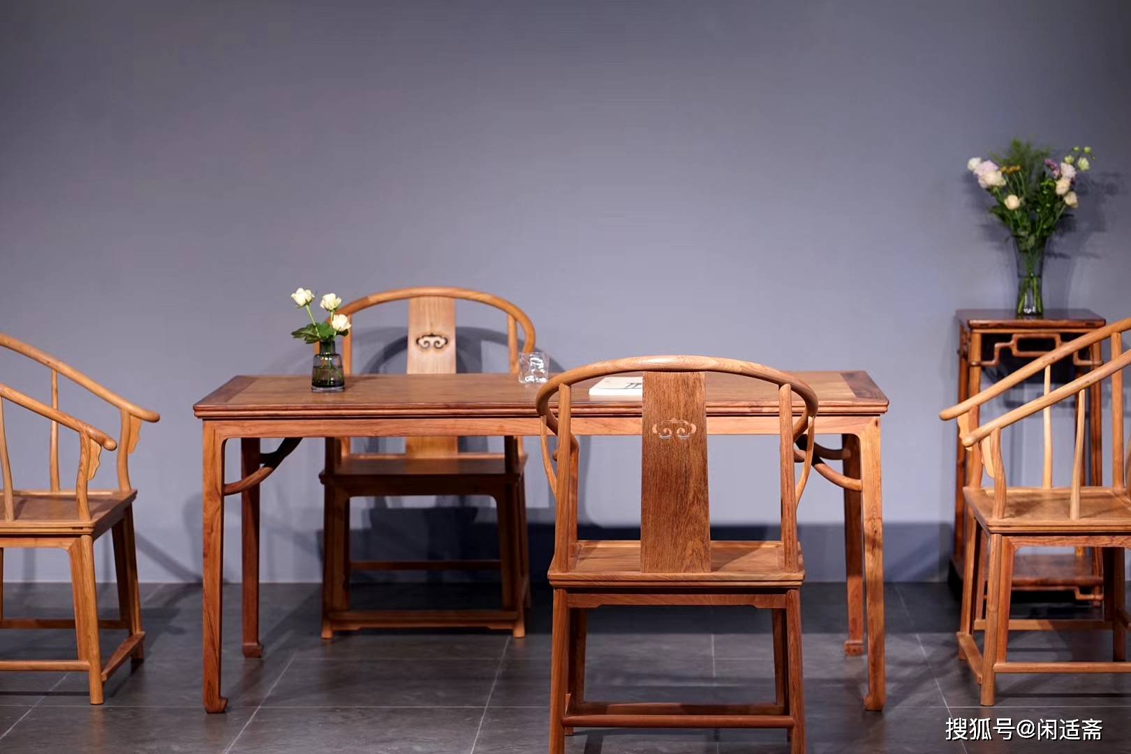 原创茶室营造,缅甸花梨木,中式干泡茶桌,红木家具