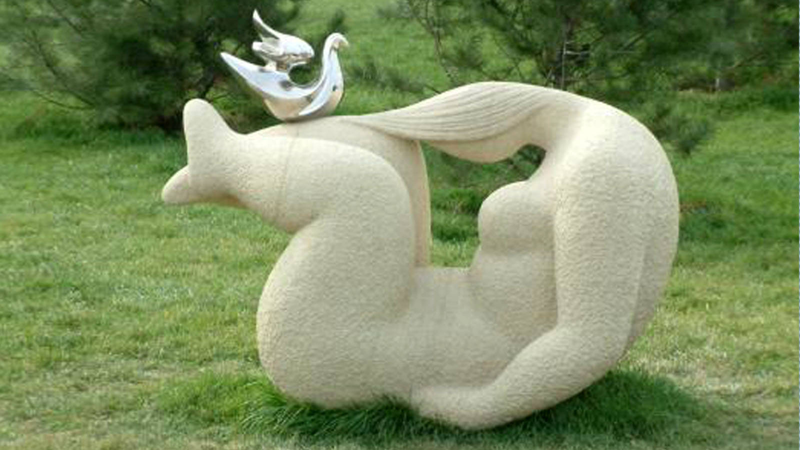 抽象艺术雕塑,公园景观雕塑,石雕人物