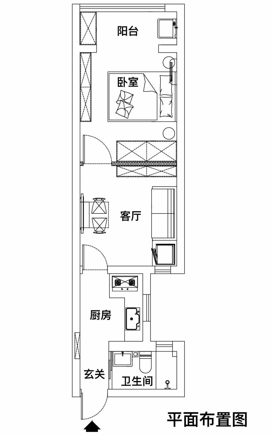 对于小户型单身公寓来说,发掘每一寸空间的利用价值是设计的重中之重
