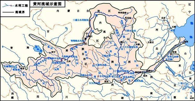黄河河段划分图图片
