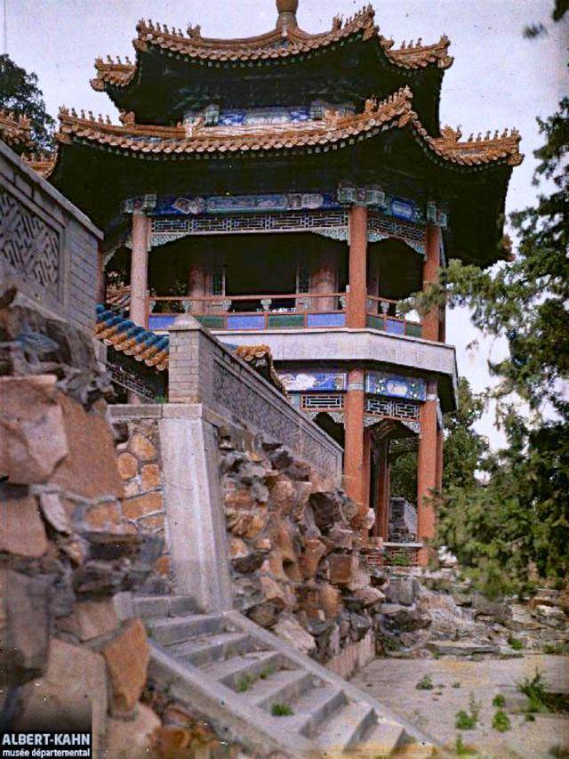 历史老照片1912年的北京海淀皇家园林与百姓民居